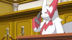  16:9 anthro capcom generation_3_pokemon gyakuten_saiban hi_res male matchstick_39 nintendo pokemon pokemon_(species) solo widescreen zangoose 