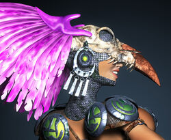  3d armor breasts casual female human hunter_(quake) joewilliamsen pale_skin quake quake_3 solo tagme unconvincing_armor 