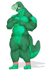  9:14 absurd_res animal_humanoid antennae_(anatomy) anthro aquatic_gastropod belly biped blush broad_shoulders countershading digital_media_(artwork) front_view full-length_portrait gastropod gastropod_humanoid green_body hi_res himbo humanoid male marine markings mollusk mollusk_humanoid muscular nervous nervous_sweat nude orange_markings portrait sea_slug sharkellion shy slightly_chubby slug solo standing tail thick_tail thick_thighs timid tyler_(the_sea_slug) 