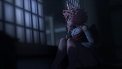  :| architecture ashido_mina back_bow black_sclera blue_kimono blurry blurry_background blurry_foreground boku_no_hero_academia bow closed_mouth colored_sclera colored_skin commentary depth_of_field detached_sleeves east_asian_architecture expressionless feet_out_of_frame female greatm8 half-closed_eyes hand_on_own_chin head_rest highres horns japanese_clothes kimono knees_to_chest looking_outside looking_to_the_side night photoshop_(medium) pink_hair pink_skin red_sash sash short_hair shouji sitting sliding_doors solo source_filmmaker_(medium) symbol-only_commentary thighs 