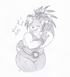  anthro bear black_and_white blizzard_entertainment bracelet chopsticks closed_eyes clothed clothing curvy_figure female hair jewelry joey-darkmeat mammal monochrome open_mouth pandaren slightly_chubby solo voluptuous warcraft wide_hips 