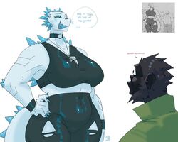  1boy anthro clothed crystal dogeinkk duo female godzilla_x_kong:_the_new_empire goth goth_girl ice kaiju king_kong king_kong_(series) kong larger_female male monsterverse muscular neuron_activation shimo_(kaiju) skin snoot_game white 