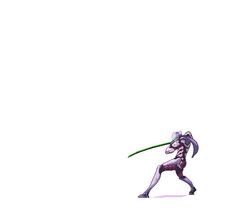  1boy animated animated assault_visor commentary cyborg english_commentary genji_(overwatch) green_visor katana kyle_bunk male_focus overwatch overwatch_1 pixel_art pose simple_background solo sword throwing weapon white_background 