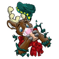  1:1 alpha_channel anthro beanie beverage blue_eyes brown_body brown_fur candy chocolate clothing deer dessert flinters food fur glowing glowing_nose hat head_tuft headgear headwear hot_chocolate male mammal new_world_deer reindeer reindeer_antlers scarf solo torn_clothing transformation tuft white_body white_fur 