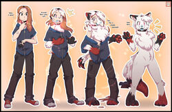  absurd_res anthro base_one_layout basic_sequence black_border blue_tongue border canid canine clothed clothed_to_nude clothing clothing_loss collar datkitsu dialogue dipstick_tail domestic_cat english_text excited featureless_crotch felid feline felis female folfitty four_frame_image four_frame_sequence fox fully_clothed fully_clothed_to_nude fur growth hair hi_res human human_to_anthro hybrid linear_sequence looking_at_viewer magic mammal markings multicolored_tail nude one_row_layout open_mouth pawpads paws pink_eyes sequence shocked simple_background smile solo species_transformation standing surprise tail tail_growth tail_markings text tongue torn_clothing transformation transformation_by_item transformation_mechanism transformation_sequence transformative_collar verbal_reaction_to_tf wuffkitty 