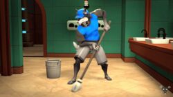  16:9 3d_(artwork) 3d_animation animated anthro canid canine canis cleaning cleaning_tool connivingrat countershading digital_media_(artwork) janitor_(connivingrat) male mammal mop petruz_(copyright) short_playtime solo source_filmmaker_(artwork) widescreen wolf work 