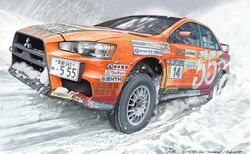  artist_name car commentary_request damaged dated driving jettoburikku license_plate mitsubishi_lancer_evolution mitsubishi_motors motor_vehicle no_humans original outdoors race_vehicle racecar rally_car snow snowing sports_car vehicle_focus winter 