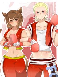  1boy female gloves junior_(namatamemisa) namatamemisa namco personification roger_jr. steve_fox tekken 