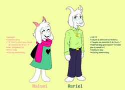  8j4xx anthro asriel_dreemurr bovid caprine clothed clothing darkner deltarune duo english_text eyewear glasses goat male mammal ralsei text undertale undertale_(series) 