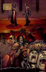 comic crystal_dynamics dialogue duo english_text hi_res humanoid joe_benitez joe_weems kain_(legacy_of_kain) legacy_of_kain male membrane_(anatomy) membranous_wings michael_nelsen not_furry raziel_(legacy_of_kain) soul_reaver text undead vampire wings wraith