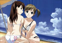  bikini cleavage crease fixme girl&#039;s_high kishimoto_seiji suzuki_yuma swimsuits takahashi_eriko 