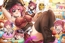  :d ;d baseball_cap birthday birthday_cake birthday_party blueberry blurry blush bow breasts brown_thighhighs cake candy chibi chocolate closed_eyes closed_mouth confetti covered_navel crop_top cup cupcake depth_of_field dessert dokuro-kun_(houshou_marine) eyepatch eyewear_on_head female food fruit full_body gloves gold_trim hair_ornament hair_ribbon hairbow happy_birthday hat heart heart-shaped_eyewear heterochromia holding holding_cup holding_spoon holding_whisk hololive houshou_marine houshou_marine_(1st_costume) houshou_marine_(gothic_lolita) houshou_marine_(new_year) houshou_marine_(summer) idol japanese_clothes kimono knees_up large_breasts lollipop long_hair lying m&amp;m&#039;s mini_hat miniskirt multiple_views no_shoes official_alternate_costume on_back one_eye_closed open_mouth pelvic_curtain pirate_hat pleated_skirt plume ponytail red_eyes red_hair red_skirt ribbon sitting skirt skull_cup smile soles spoon strawberry_cake sunglasses thighhighs thighs toes twintails virtual_youtuber wafer_stick whisk white_gloves yellow_eyes yougenko zettai_ryouiki 