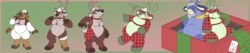  absurd_res animate_inanimate bear bovid bovine caprine cattle deer giraffe giraffid hi_res hybrid inanimate_transformation long_image mammal new_world_deer plushie plushie_transformation reindeer run_rabbit_bounce sheep transformation wide_image 