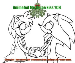  advertisement amy_rose animated auction kissing sega short_playtime sonamy sonic_the_hedgehog sonic_the_hedgehog_(series) the_hedgehog ych_(character) 