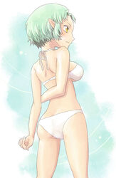  bikini blue_hair commentary_request female grandia grandia_xtreme image_sample inago_(nagoiti) pixiv_sample pointy_ears solo swimsuit 