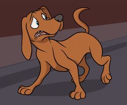  bloodhound brown_body brown_fur canid canine canis chubbie_webbers domestic_dog feral feralized fur hot_streets hunting_dog male mammal mimi-fox scent_hound solo 