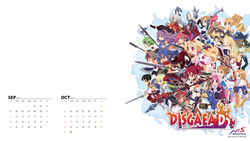  2016 6+boys 6+girls animal antenna_hair archer_(disgaea) armor arms_up axe beast_master_(disgaea) belt bird black_hair blonde_hair blue_eyes blue_hair blush brown_eyes brown_hair calendar_(medium) company_name copyright_name disgaea disgaea_d2 elder_spear empty_eyes etna_(disgaea) everyone fangs female_angel_(disgaea) female_brawler_(disgaea) female_warrior_(disgaea) flonne flonne_(fallen_angel) full_body fur_trim goggles goggles_on_headwear gradient green_eyes green_hair grey_hair gunner_(disgaea) hairband halberd harada_takehito healer_(disgaea) heavy_knight_(disgaea) highres laharl logo mage_(disgaea) magic_knight_(disgaea) male_angel_(disgaea) male_brawler_(disgaea) male_healer_(disgaea) male_warrior_(disgaea) masked_hero_(disgaea) multiple_boys multiple_girls navel ninja_(disgaea) october oerba_yun_fang official_art official_wallpaper onmyo_monk_(disgaea) open_mouth penguin photoshop_(medium) polearm prinny purple_eyes purple_hair red_eyes red_hair ronin_(disgaea) september serious shaman_(disgaea) short_shorts shorts sicily_(disgaea) simple_background skull_(disgaea) smile spear staff sword teeth thief_(disgaea) wand weapon white_background white_hair wings 