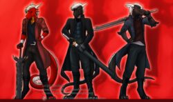  anthro bladed_weapon capcom cosplay dante_(dmc) devil_may_cry dmc dragon group hi_res i_am_the_storm_that_is_approaching icy-marth male melee_weapon motivated mythological_creature mythological_scalie mythology nero_(devil_may_cry) reptile scalie sword tail trio vergil_(devil_may_cry) weapon 