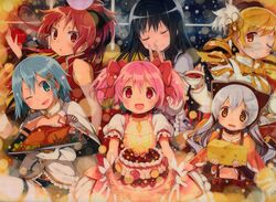  akemi_homura bleed_through garter hanokage kaname_madoka mahou_shoujo_madoka_magica miki_sayaka momoe_nagisa sakura_kyouko thighhighs tomoe_mami 