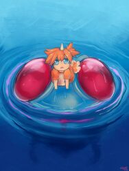  artist_name bad_id bad_pixiv_id blue_eyes cosplay dated female gake_no_ue_no_ponyo goldeen goldeen_(cosplay) horns kasumi_(pokemon) looking_up milkteamaid orange_hair parody pokemon pokemon_(creature) side_ponytail single_horn tentacruel water 