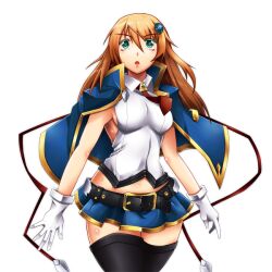  arc_system_works artist_request blazblue blazblue:_chrono_phantasma blazblue:_chronophantasma blonde_hair capelet female fennek gloves green_eyes hair_ornament microskirt midriff miniskirt necktie noel_vermillion pixiv_thumbnail resized skirt thighhighs 