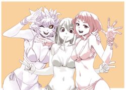  archvermin ashido_mina asui_tsuyu bikini boku_no_hero_academia cleavage ochako_uraraka swimsuits 