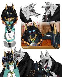  4:5 anthro anubian_jackal anubis armband barefoot bast big_eyes black_body black_claws black_fur black_hair black_nose black_sclera blush bodily_fluids canid canine canis claws cloak closed_eyes clothed clothing container cup daydream death_(puss_in_boots) deity domestic_cat dreamworks dress egyptian_mythology eye_contact facial_markings feet felid feline felis female fluffy fur furniture grey_body grey_fur grin group hair half-closed_eyes happy head_markings heart_symbol hi_res holding_object holding_weapon interspecies jackal jewelry long_hair looking_at_another looking_at_partner looking_down looking_up love male male/female mammal markings mask_(marking) middle_eastern_mythology mythology narrowed_eyes no_shoes poncho prick_ears pupils puss_in_boots_(dreamworks) red_eyes shadow sharp_teeth sickle signature sitting size_difference smile smirk standing sweat sweatdrop sws37sisters table teeth tongue tongue_out trio unimpressed weapon white_body white_fur white_pupils wolf wristband yellow_eyes yellow_sclera 