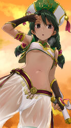  :o arabian_clothes arm_up armlet armpits black_eyes black_gloves breasts breath cowboy_shot crop_top female fingerless_gloves gloves green_hair hair_ornament highres hot long_hair looking_at_viewer midriff navel panties pants parted_lips revealing_clothes see-through shirt sleeveless sleeveless_shirt small_breasts solo soulcalibur soulcalibur_iv standing stomach sweat talim tea_(nakenashi) thighs underwear white_headwear white_panties white_pants white_shirt 