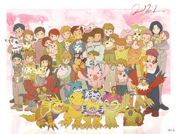  6+boys 6+girls :3 :d ^_^ aged_up agumon armadimon baby bad_id bad_pixiv_id beak belt black_eyes black_hair blonde_hair blue_eyes blunt_bangs bowl_cut brown_eyes brown_hair carrying chibimon claws closed_eyes commentary_request cowboy_hat creature digimon digimon_(creature) digimon_adventure_02 dress everyone fangs feathered_wings gabumon glasses goggles gomamon grin hair_ornament hairclip happy hat hawkmon headband hida_iori hida_iori&#039;s_daughter hug ichijouji_ken inoue_miyako inoue_miyako_and_ichijouji_ken&#039;s_daughter inoue_miyako_and_ichijouji_ken&#039;s_first_son inoue_miyako_and_ichijouji_ken&#039;s_second_son ishida_yamato izumi_koshiro izumi_koshiro&#039;s_daughter kido_jo kido_jo&#039;s_son koromon lolicon long_hair long_sleeves looking_at_viewer minomon mochimon motomiya_daisuke motomiya_daisuke&#039;s_son multiple_boys multiple_girls open_mouth palmon patamon piyomon plant plotmon poromon pukamon pyocomon red_eyes shirt short_hair smile standing sweater swept_bangs t-shirt tachikawa_mimi tachikawa_mimi&#039;s_son tailmon takaishi_takeru takaishi_takeru&#039;s_son takenouchi_sora takenouchi_sora_and_ishida_yamato&#039;s_daughter takenouchi_sora_and_ishida_yamato&#039;s_son tanemon temk tentomon tokomon tunomon turtleneck upamon v-mon whistle widow&#039;s_peak wings wormmon yagami_hikari yagami_hikari&#039;s_son yagami_taichi yagami_taichi&#039;s_son 