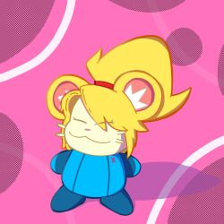  1:1 alternate_species blonde_hair blue_clothing blue_skinsuit clothing cricetid domenicoprofes1 female feral fur hair hamster hamus hi_res mammal metroid nintendo ponytail rodent samus_aran skinsuit smile solo tight_clothing whiskers white_body white_fur 