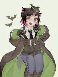  bat blush clothed clothing fully_clothed gorarati hat headgear headwear hi_res humanoid lilia_vanrouge male mammal not_furry red_eyes sharp_teeth solo tagme teeth twisted-wonderland vampire 