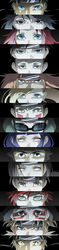  6+boys absurdres aburame_shino akimichi_chouji bangs gaara highres hyuuga_hinata hyuuga_neji ino_yamanaka inuzuka_kiba kankuro kgtkdfnmsk looking_at_viewer multiple_boys multiple_girls nara_shikamaru naruto naruto_shippuuden parody persona persona_eyes rock_lee sai sakura_haruno temari tenten uchiha_sasuke uzumaki_naruto uzumaki_naruto_(sennin_mode) 