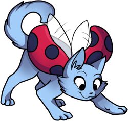  ambiguous_gender andogg arthropod beetle bravest_warriors catbug cucujoid domestic_cat felid feline felis feral happy hybrid insect_wings insects ladybug low_res mammal solo wings 