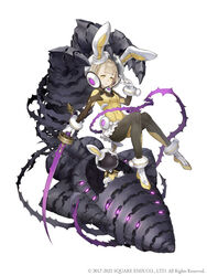  animal_ears animal_ears_helmet blonde_hair bodysuit breasts briar_rose_(sinoalice) covered_navel female frills full_body helmet highres holding holding_sword holding_weapon ji_no looking_at_viewer official_art rabbit_ears saber_(weapon) sinoalice skin_tight small_breasts solo space_helmet spacesuit square_enix stuffed_toy sword thorns weapon white_background yellow_eyes 