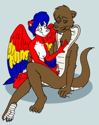  anthro areola ass avian balls bed bird breasts cobra duo female furniture genitals handjob herpestid hybrid macaw male male/female mammal mephitid mongoose neotropical_parrot nude parrot penile penis reptile richard_(tabbiewolf) scalie sex skunk snake tabbiewolf thursday_(tabbiewolf) true_parrot wings 