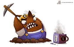  angry animal_crossing anthro armor broken clothing digital_media_(artwork) digital_painting_(artwork) electronics eulipotyphlan game_console gamecube gamecube_console hard_hat headgear helmet male mammal mole_(animal) mr._resetti nintendo nintendo_console overalls pickaxe piper_thibodeau simple_background solo whiskers white_background 