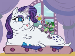 blue_eyes crossover cutie_mark dragon duo equid equine female feral friendship_is_magic gem green_eyes hair hasbro horn inside jabba_the_hutt male mammal mistakes_were_made morbidly_obese my_little_pony mythological_creature mythological_equine mythological_scalie mythology obese overweight parody purple_hair rarity_(mlp) scalie sn00glez spike_(mlp) star_wars tail unicorn what_has_magic_done