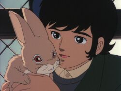  80&#039;s 80s black_hair bunny dark_hair devilman fudou_akira old_school oldschool rabbit 