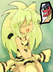  cham_cham cham_cham green_hair samurai_shodown samurai_spirits snk tam_tam tamtam_(samurai_spirits) tiger_girl 