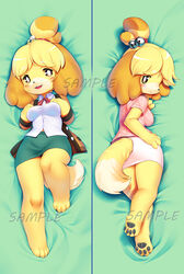  4_fingers 4_toes accessory aloha_shirt animal_crossing ankle_tuft anthro arm_tuft bangs barefoot bed bed_sheet bedding bell biped black_clothing black_coat black_nose black_topwear blonde_hair blouse blush blush_stickers bottomwear breasts brown_clothing brown_coat brown_eyes brown_topwear canid canine canis cheek_tuft closed_smile clothed clothing coat curvy_figure dakimakura dakimakura_design dipstick_tail domestic_dog dress elbow_tuft english_text facial_markings facial_tuft feet female fingers floppy_ears fluffy fluffy_ears fluffy_hair fluffy_tail fully_clothed fur fur_markings fur_tuft furniture glistening glistening_body glistening_ears glistening_eyes glistening_fur glistening_hair glistening_pawpads green_bottomwear green_clothing green_skirt grey_pawpads hair hair_accessory hair_bell hair_tie hand_on_hip head_markings hi_res hourglass_figure isabelle_(animal_crossing) jingle_bell leaf_print leg_tuft lemoncremensfw light looking_back looking_forward lying mammal markings medium_breasts monotone_blouse monotone_bottomwear monotone_clothing monotone_shirt monotone_skirt monotone_topwear mouth_closed multicolored_body multicolored_clothing multicolored_coat multicolored_face multicolored_fur multicolored_hair multicolored_shirt multicolored_tail multicolored_topwear muzzle_(marking) nintendo on_back on_front open_mouth open_smile orange_body orange_ears orange_fur orange_hair pattern_clothing pattern_shirt pattern_topwear pawpads paws pencil_skirt pillow pink_bottomwear pink_clothing pink_shirt pink_skirt pink_tongue pink_topwear pupils shadow shih_tzu shirt short_hair skirt small_nose small_waist smile snout snout_markings solo tail tail_markings teeth text thick_calves toes tongue topwear toy_dog tuft two_tone_clothing two_tone_coat two_tone_face two_tone_hair two_tone_shirt two_tone_tail two_tone_topwear watermark white_blouse white_body white_clothing white_face white_fur white_markings white_pupils white_shirt white_tail white_topwear wide_hips wrist_tuft yellow_body yellow_face yellow_fur yellow_tail 