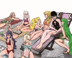  6+girls 9girls ass back barefoot bayonetta bayonetta_(character) bayonetta_2 bikini black_hair blonde_hair blue_hair blush book breasts cleavage closed_eyes corrin_(female)_(fire_emblem) corrin_(fire_emblem) corrin_(fire_emblem)_(female) crossover feet female female_only fire_emblem fire_emblem_awakening fire_emblem_fates glasses green_hair human kid_icarus long_hair lucina_(fire_emblem) lying mario_(series) metroid multiple_girls navel nintendo on_stomach palutena pigeonheart pointy_ears ponytail princess_peach princess_rosalina princess_zelda red_eyes robin_(fire_emblem) robin_(fire_emblem)_(female) samus_aran sandals short_hair silver_hair sitting smile super_smash_bros. super_smash_bros._for_nintendo_3ds_and_wii_u swimming_pool swimsuit the_legend_of_zelda tied_hair toes very_long_hair white_hair yokozuwari zelda_(twilight_princess) 