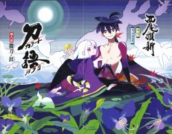  crease katanagatari lilies moon togame water yasuri_shichika 