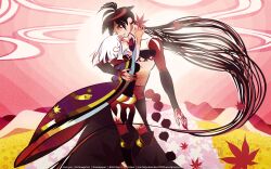  katanagatari maple_leaf togame wallpaper yasuri_shichika 