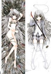  dakimakura haiyore!_nyaruko-san koin naked nyaruko seifuku thighhighs 