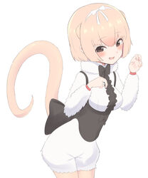  anteater_ears anteater_tail bad_id bad_pixiv_id blonde_hair blush bow bowtie brown_eyes female fur_trim hairband kemono_friends looking_at_viewer multicolored_hair open_mouth pink_hair silky_anteater_(kemono_friends) simple_background solo tail two-tone_hair upper_body white_background yuukagen_(poipoipopoino) 