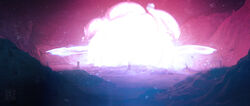  destruction dofresh explosion highres md5_mismatch no_humans nuclear_explosion original outdoors scenery signature 