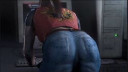  3d ass bent_over capcom claire_redfield lowres resident_evil resident_evil_darkside_chronicles steve_burnside 