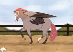  animated equid equine female feral horn horse lumadelun mammal moving mythological_creature mythological_equine mythology pegasus piaffe pony rosea_rosa short_playtime solo trotting unicorn walking wings 