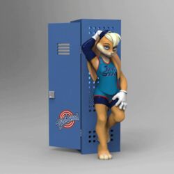  1:1 2021 3_toes 3d_(artwork) against_container against_locker against_surface anatomically_inaccurate animated anthro bambookat barefoot blue_eyes clothed clothing container digital_media_(artwork) exposure_variation feet female hand_behind_head lagomorph leporid locker lola_bunny looney_tunes mammal pawpads paws pink_pawpads plantigrade rabbit scut_tail short_playtime short_tail soles solo tail toes turntable_(animation) warner_brothers 