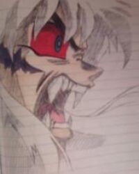  colored_pencil_(artwork) demon demonic fangs inuyasha lined_paper low_res solo teeth thumbnail traditional_media_(artwork) 